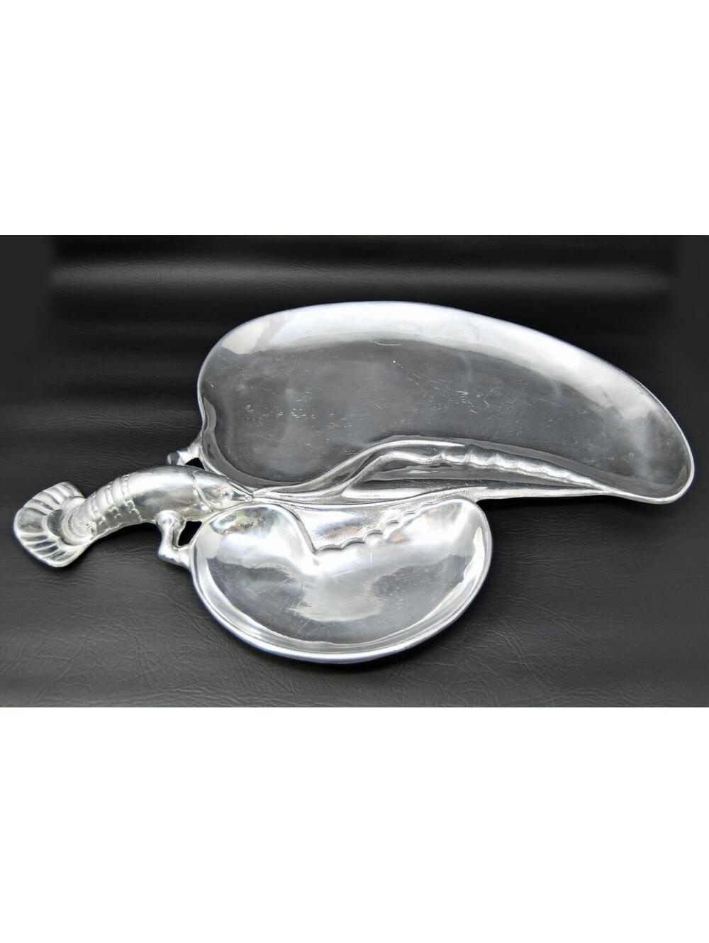 VTG Lobster Tray Aluminum Extra Large 24" Figural Platter Bruce Fox Design MCM